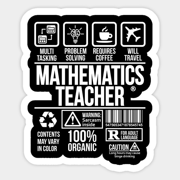 Mathematics teacher Sticker | Job Profession | #DW - Mathematics Teacher - Sticker