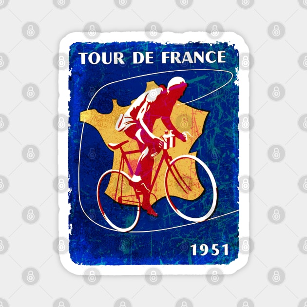 Tour de France Magnet by Midcenturydave