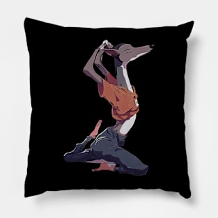 Greyhound yoga Pillow