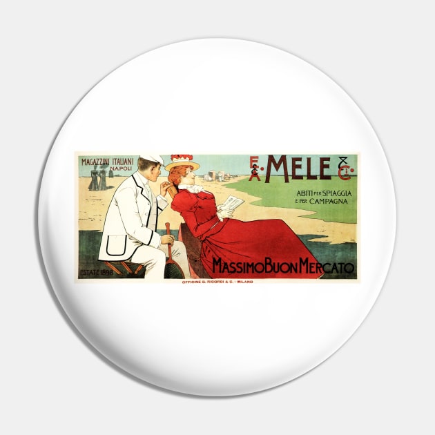 E.A MELE & Co Magazzini Italiani Napoli 1898 Vintage Italian Magazine Publication Advert Pin by vintageposters