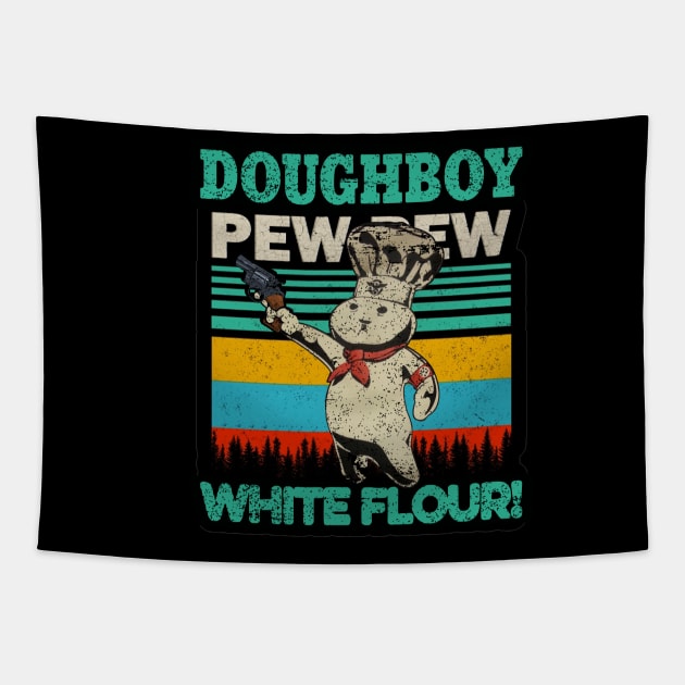 VINTAGE DOUGHBOY PEW PEW Tapestry by Angelmuvon