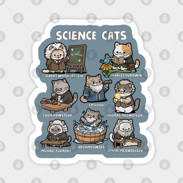 Science Cats Magnet by GoshWow®
