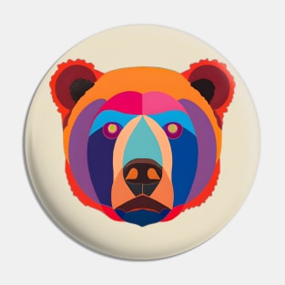 Pop Art Bear Face Pin