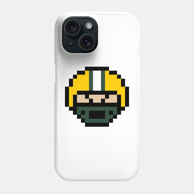 8-Bit Helmet - Green Bay Phone Case by The Pixel League