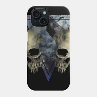 Occult triangle twin Mystic smoky Skull Phone Case