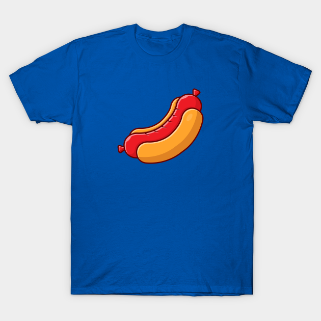 Discover Hotdog Cartoon Vector Icon Illustration (13) - Hotdog - T-Shirt