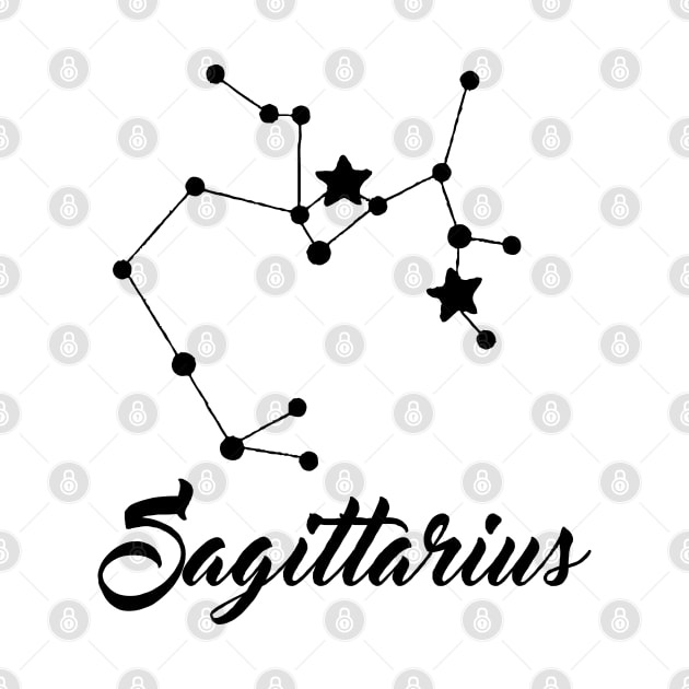 Sagittarius - Black print by smgonline