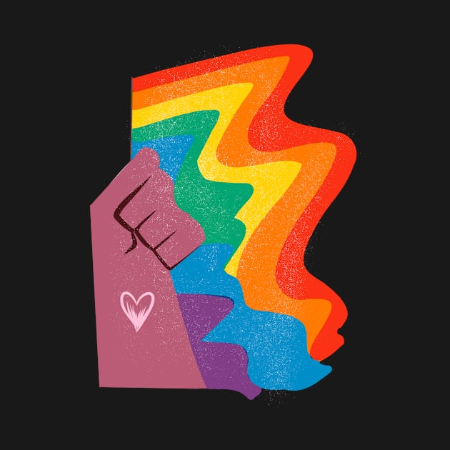 lgbt pride rainbow by minimalist studio