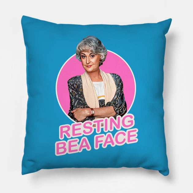Golden Girls Dorothy Zbornak Bea Arthur - Resting Bea Face Pillow by EnglishGent