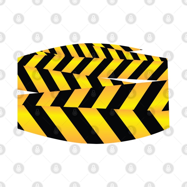 Caution Face Mask by CamcoGraphics