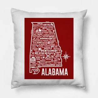 Alabama Map Pillow