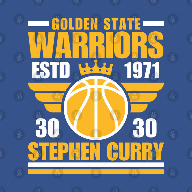 Golden State Warriors Curry 30 Basketball Retro by ArsenBills