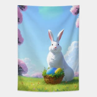 White Bunny-Easter Bunny Tapestry