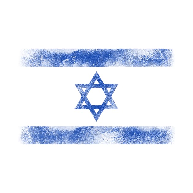 Israel flag isolated by psychoshadow