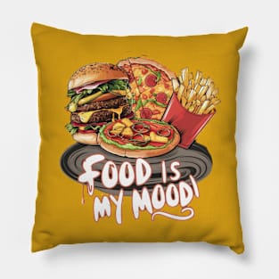 Food is My Mood Pillow