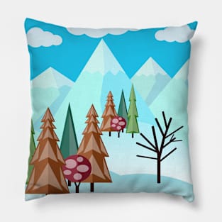 winter landscape Pillow