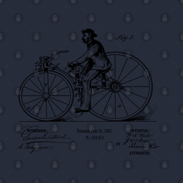 Vintage Victorian Bicycle Art Patent Print by MadebyDesign