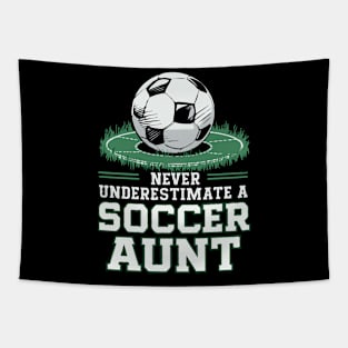 Never Underestimate A Soccer Aunt. Funny Tapestry