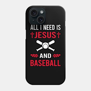 I Need Jesus And Baseball Phone Case