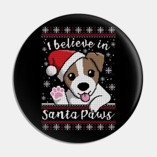 Believe in santa paws ugly christmas sweater Pin