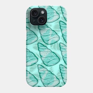 Beautiful Line Art Seashells Seamless Surface Pattern Design Phone Case