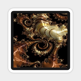 Golden world of wonders fractal Magnet