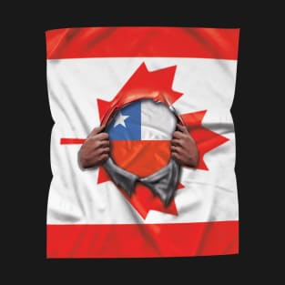 Chile Flag Canadian Flag Ripped - Gift for Chilean From Chile T-Shirt