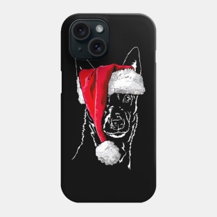 Australian Kelpie Santa Christmas dog mom gift present Phone Case