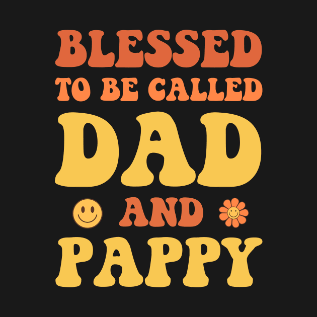 Blessed To Be Called Fathers Day Gift Funny Vintage Groovy Hippie Face by zyononzy