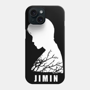 BTS Chim chim side silhouette (white and branches) | BTS Army kpop Phone Case