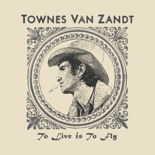 Townes Van Zandt Vintage Retro Style Fanart Design T-Shirt