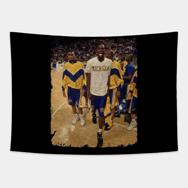 Kevin Garnett on Michigan Wolverines Tapestry by Wendyshopart