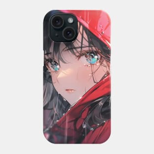 sad girl anime Phone Case