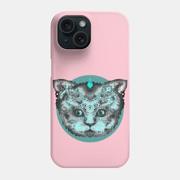 Hello Moon Kitty Phone Case by basiaradkowska