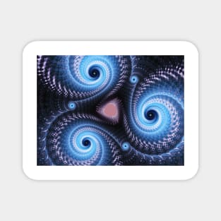 Blue Spirals Magnet