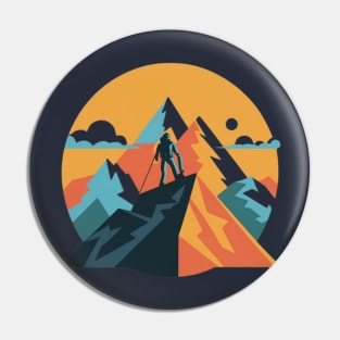 A stylized mountain landscape Pin