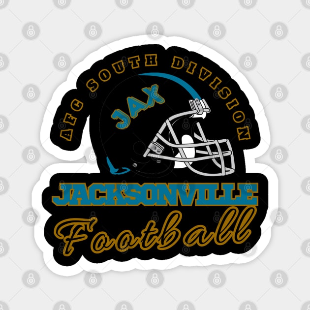 Jacksonville Football Vintage Style Magnet by Borcelle Vintage Apparel 