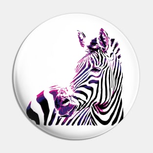 Hot Zebra Digital Painting Pin