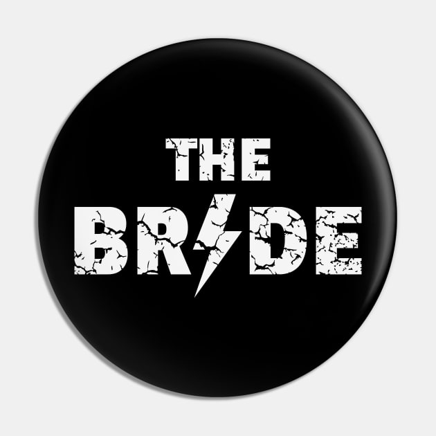 The Bride Rocks (Hen Night / Bachelorette Party / Vintage / White) Pin by MrFaulbaum