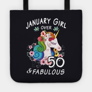 January Girl Over 50 And Fabulous Animals Beautiful Sexy Ladies Unicorn Tote