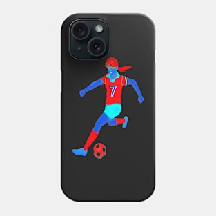 NEON GIRL SOCCER PLAYER Phone Case