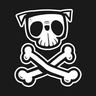 Pug Dog Skull and Crossbones T-Shirt