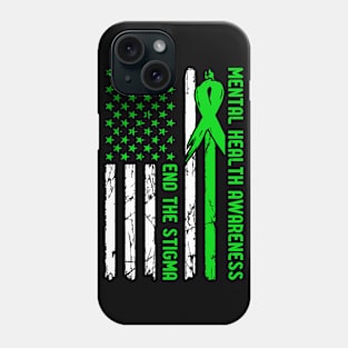 Mental Health Awareness Flag End the Stigma Phone Case