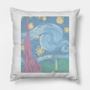 Pastel Starry Night Pillow