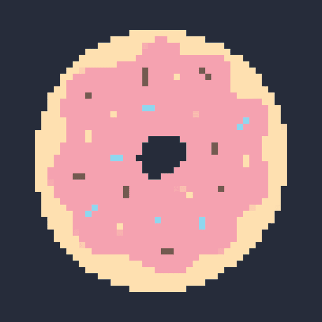 Strawberry Donut Pixel Art by christinegames