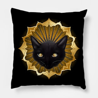 Golden Kitty Pillow