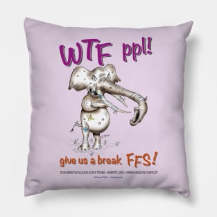 Elephant, WTF people Pillow