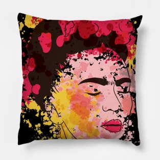 Watercolor Frida Kahlo Pillow