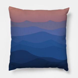Sunset in the mountains Pillow