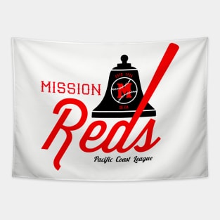 Retro Mission Reds California Baseball 1926 Tapestry